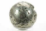 Polished Pyrite Sphere - Peru #228369-2